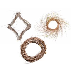 07) Twig and Pole, Wispy Twig, and Winged Elm Wreaths